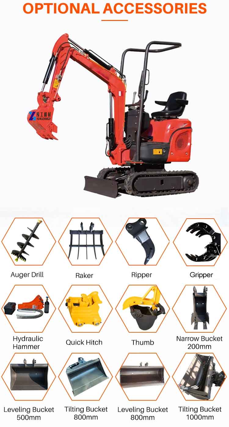 Mini Excavator Optional Accessories