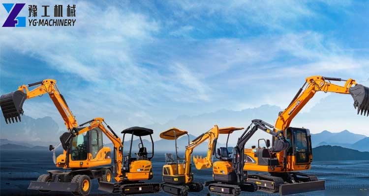 Various of Different Types Excavator