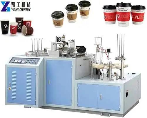 YG Best Selling Automatic Paper Cup Making Machine Hollow Ripple Coffee  Double Wall 3D Paper Cup Maker Equipment Customized Line