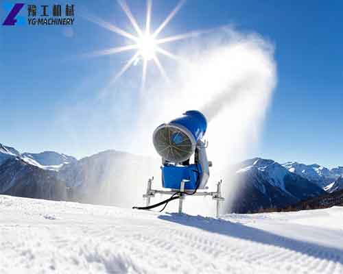 Winter Ski Resort Snow-making Machine