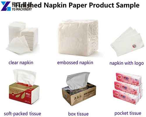Finished Napkin Paper Product Sample