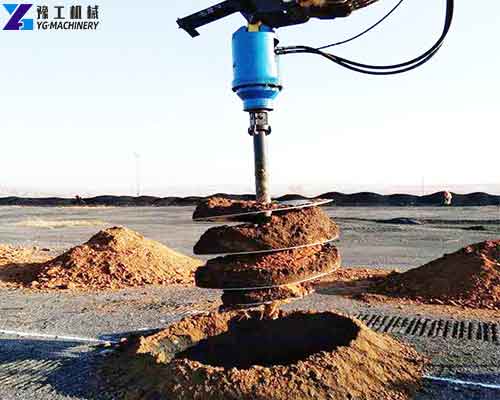 Excavator Mounted Auger Drill
