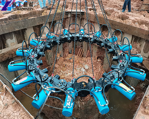 concrete pile crusher