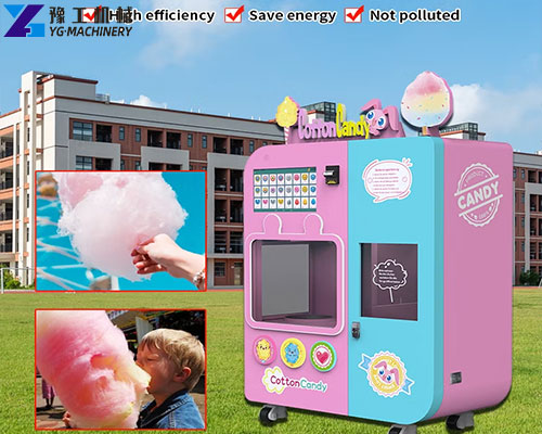 flower cotton candy vending machine