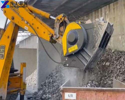 excavator crusher attachment