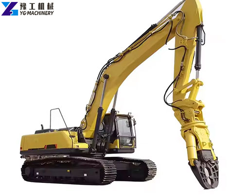 metal shear attachment for excavator