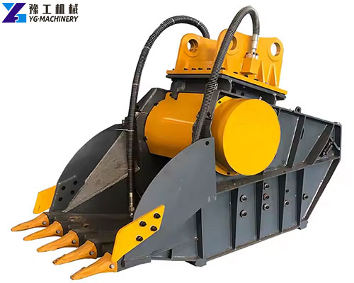rock crusher bucket for excavator