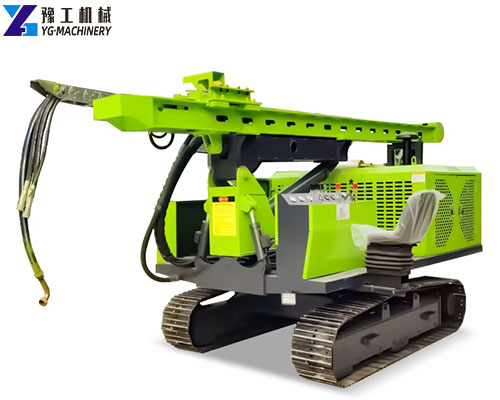 solar pile driver machine