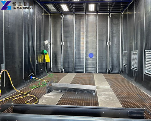 shipping container sandblast room