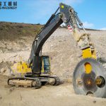 excavator rock saw
