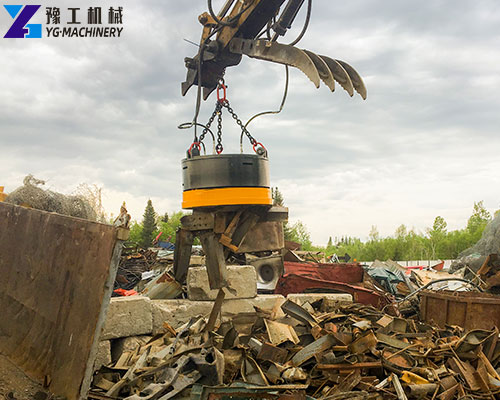 excavator scrap magnet