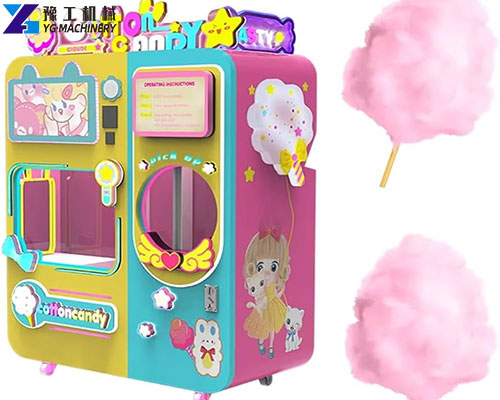 flower cotton candy vending machine