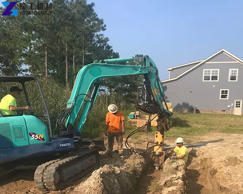 helical pile driver for excavator