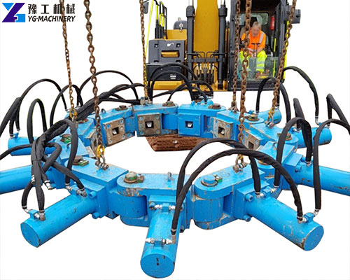 hydraulic concrete pile crusher