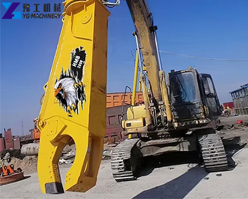 hydraulic shear attachment for excavator