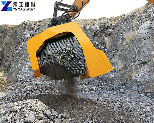 mini digger screening bucket