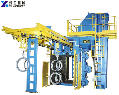 roller conveyor shot blasting machine