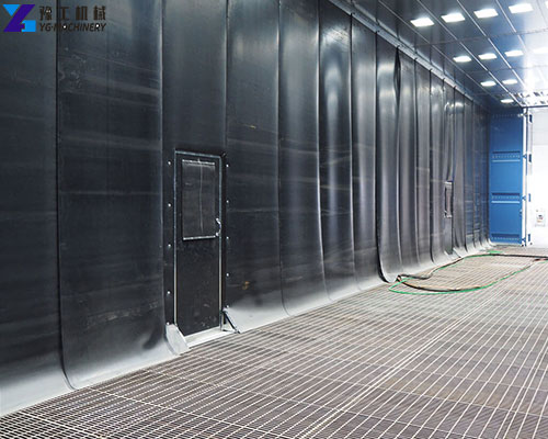 portable shipping container blast room
