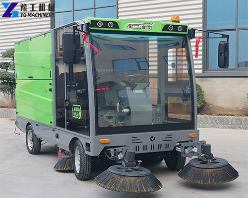 small parking lot sweeper