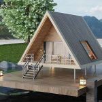 wooden triangle house
