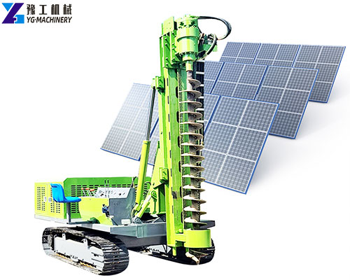 solar pile driver machine