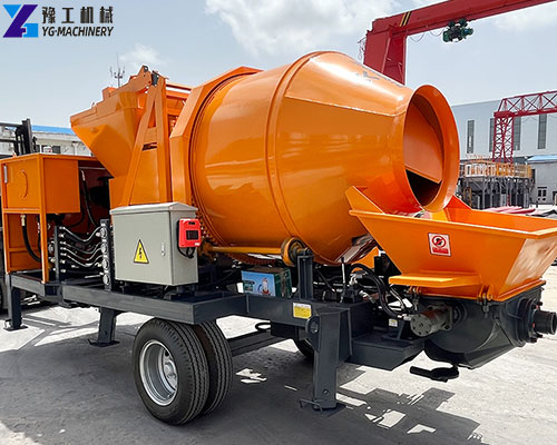 concrete mixer and pump
