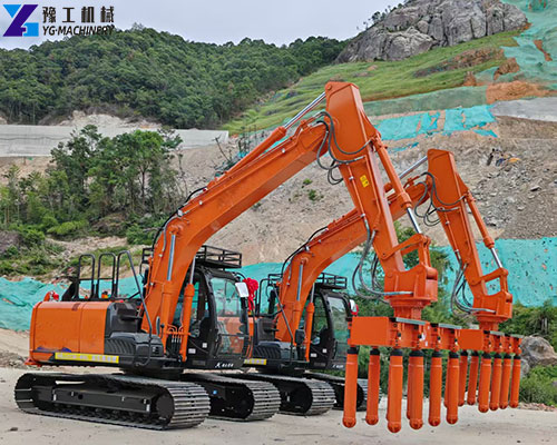 excavator concrete vibrator