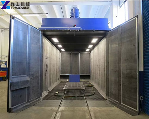 temporary sandblasting booth