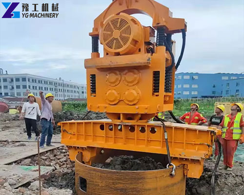 hydraulic vibro hammer sheet pile driving