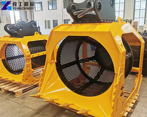 mini digger screening bucket
