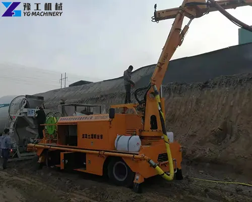 shotcrete robot applied in construction