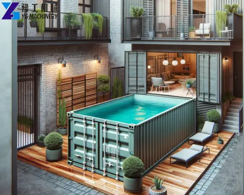 indoor space uses a container pool