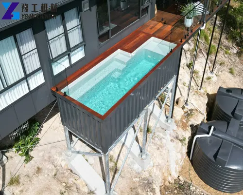 rooftop type small container pool
