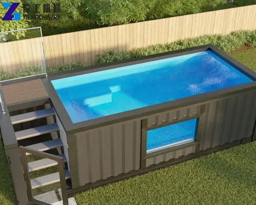 swim spa shipping container