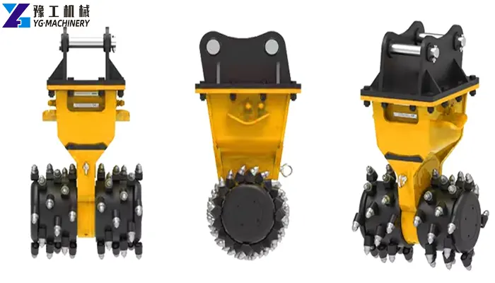 excavator rock milling head