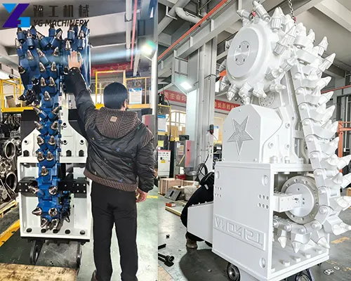 hydraulic milling head for excavator