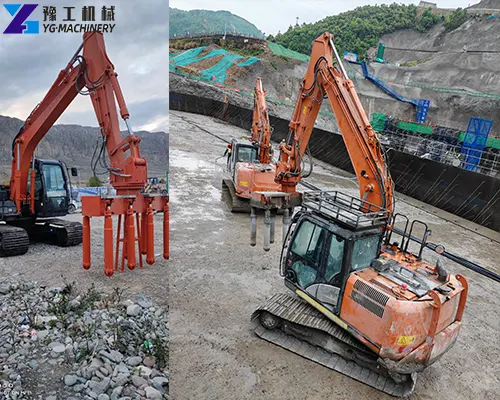 concrete vibrator attachment for excavator
