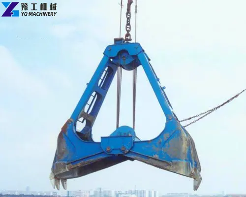 excavator dredging grab