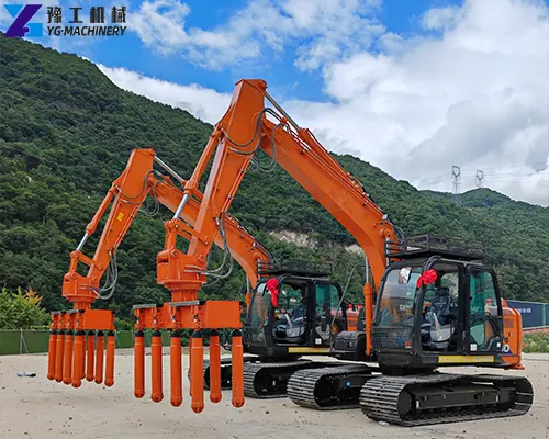 excavator-mounted hydraulic vibrator